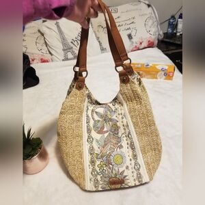 Bohemian Tan and Brown Tote Bag